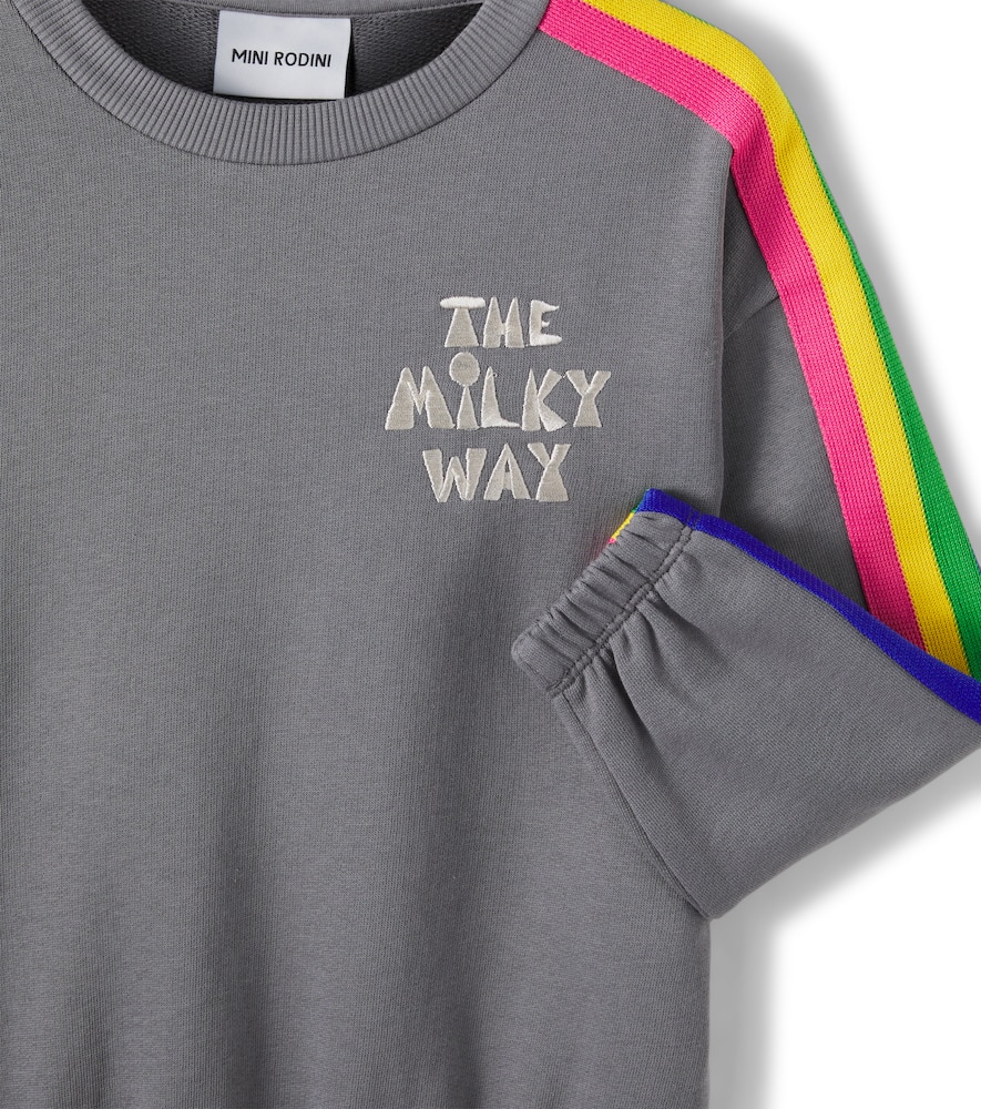 Embroidered cotton jersey sweatshirt