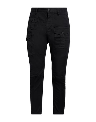Man Pants Black Size 38 Cotton, Elastane