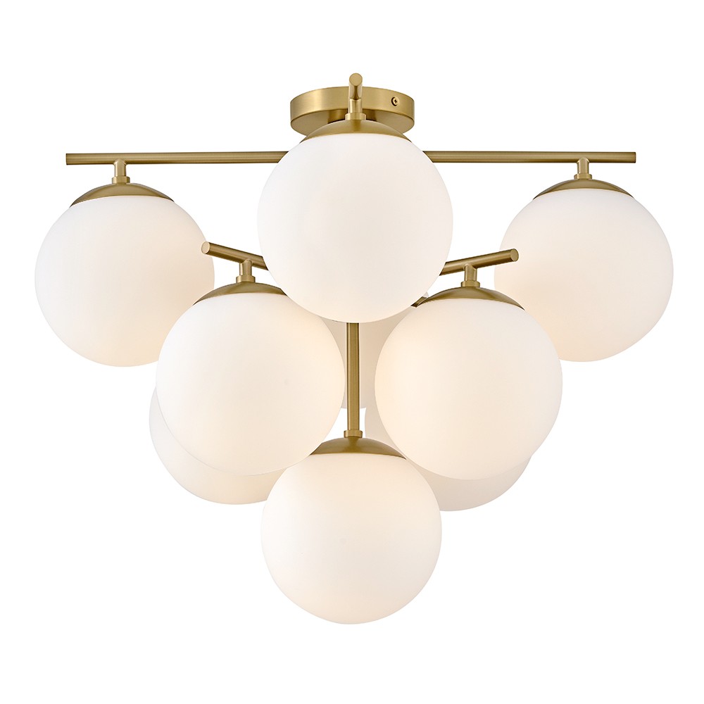 Lacquered Brass LED Flush Mount from the Julep Collection