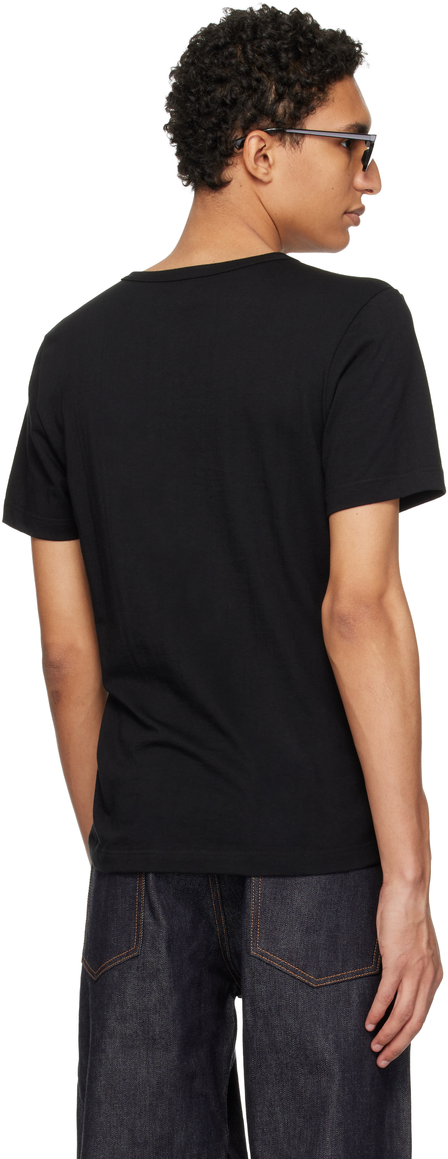 Black 1950s Loopwheeled Classic Fit Lightweight T-shirt