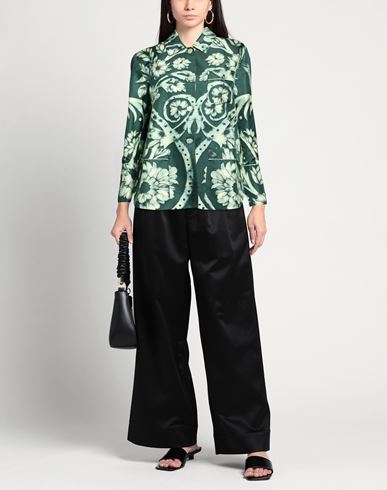 F. r.s For Restless Sleepers Woman Shirt Dark green Size L Silk