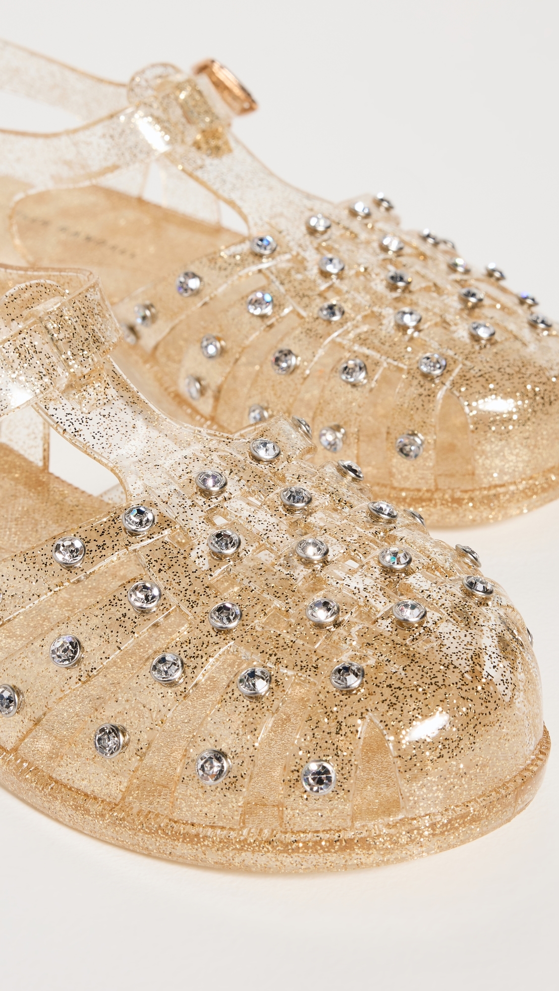 Rhys Jelly Sandals with Studs Champagne