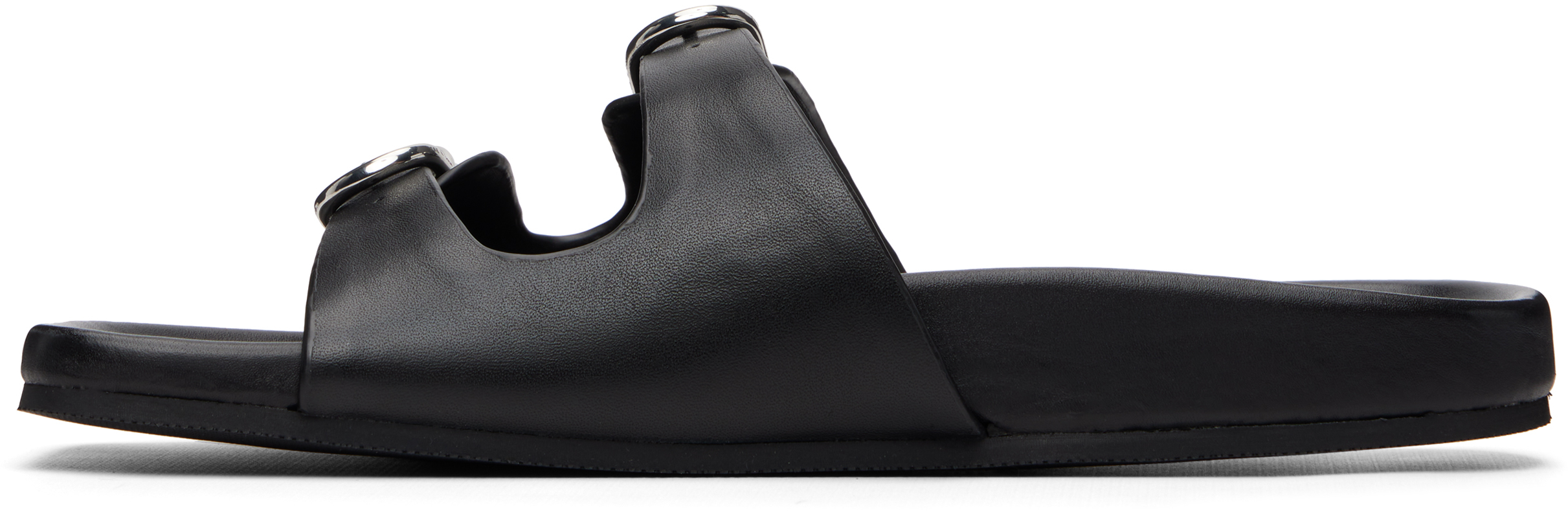 Black Rue Leather Sandals