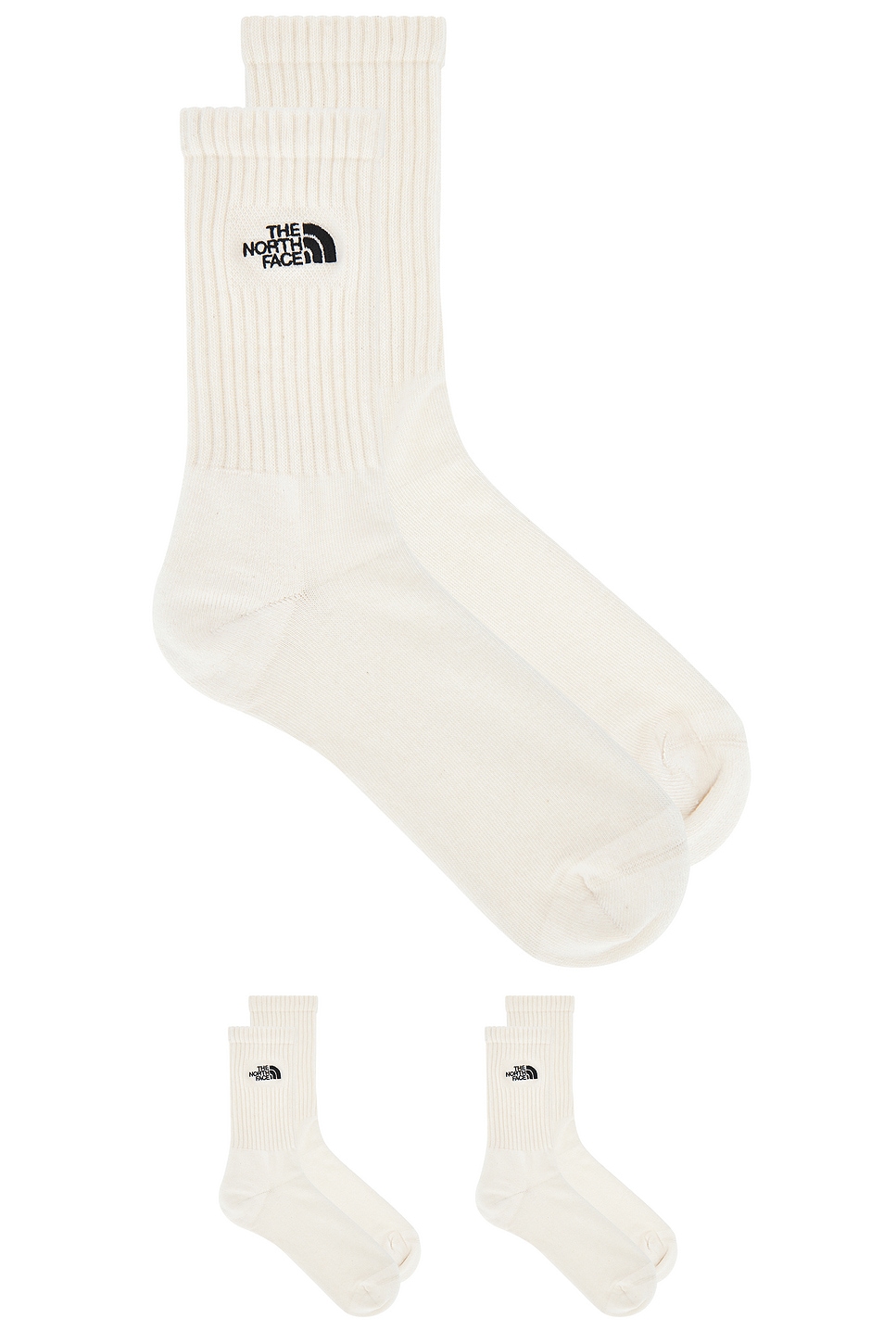 The North Face Everyday Crew Norm Sock 2 Pack in Cream. S. Also in