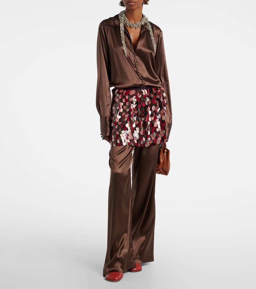 Silk-blend shirt