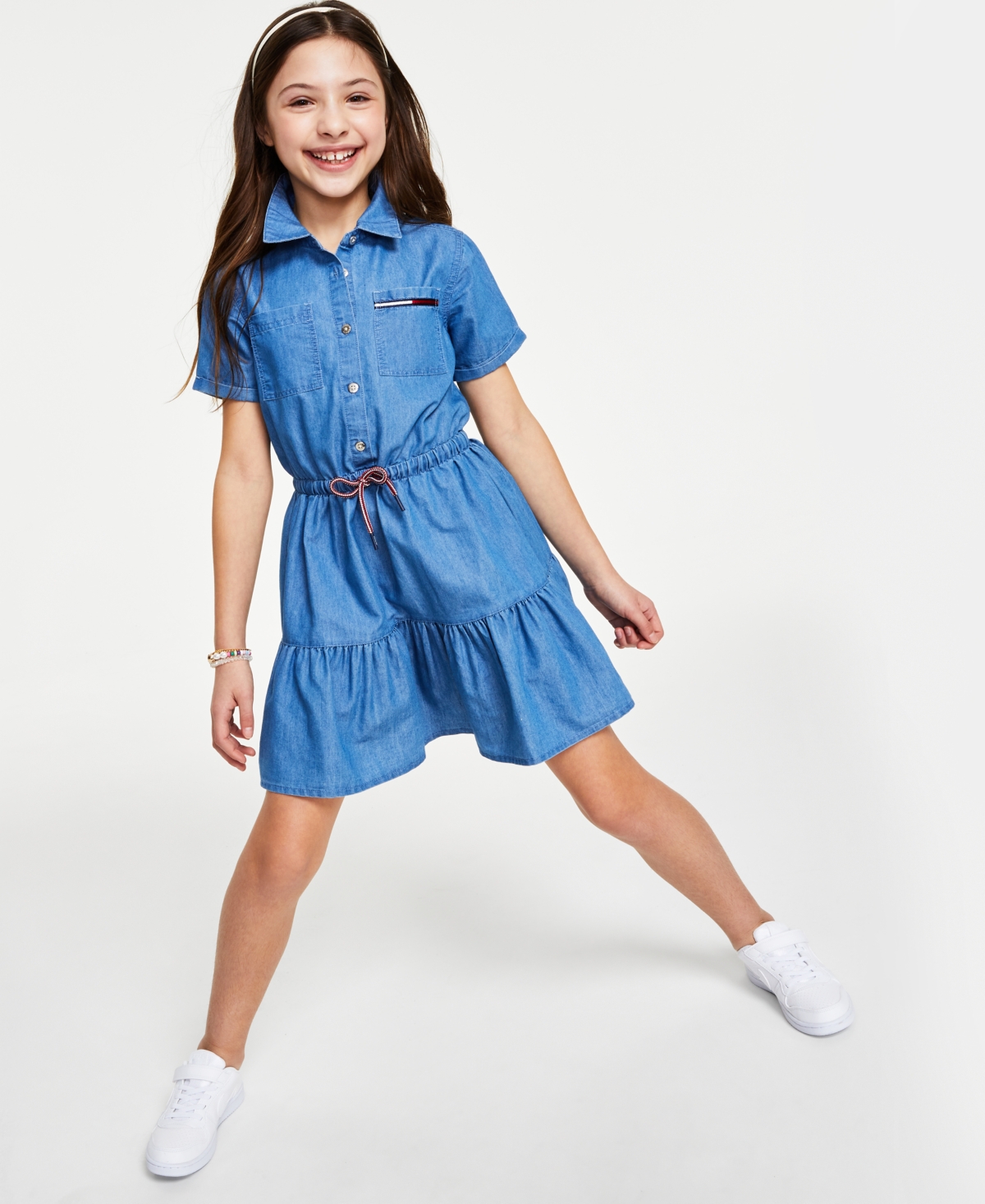 Big Girls Denim Shirt Dress - Highline Wash