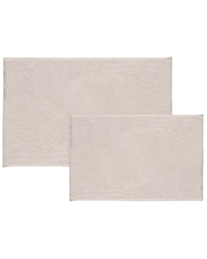 2pc Plush Bath Mat Set