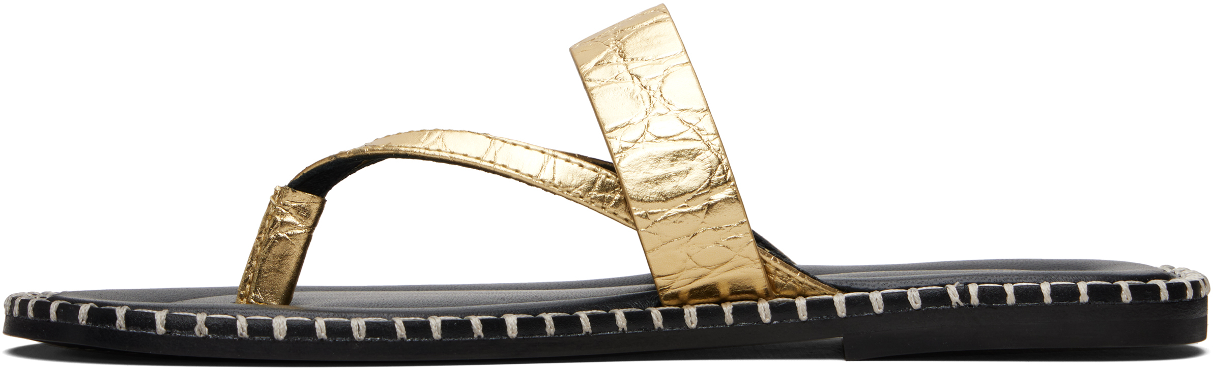 Gold Leather Sandals
