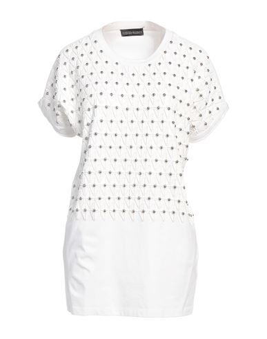 Woman Mini dress White Size 4 Cotton, Acrylic