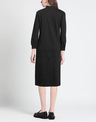 Woman Midi dress Charcoal Size 6 Viscose, Virgin Wool, Polyamide