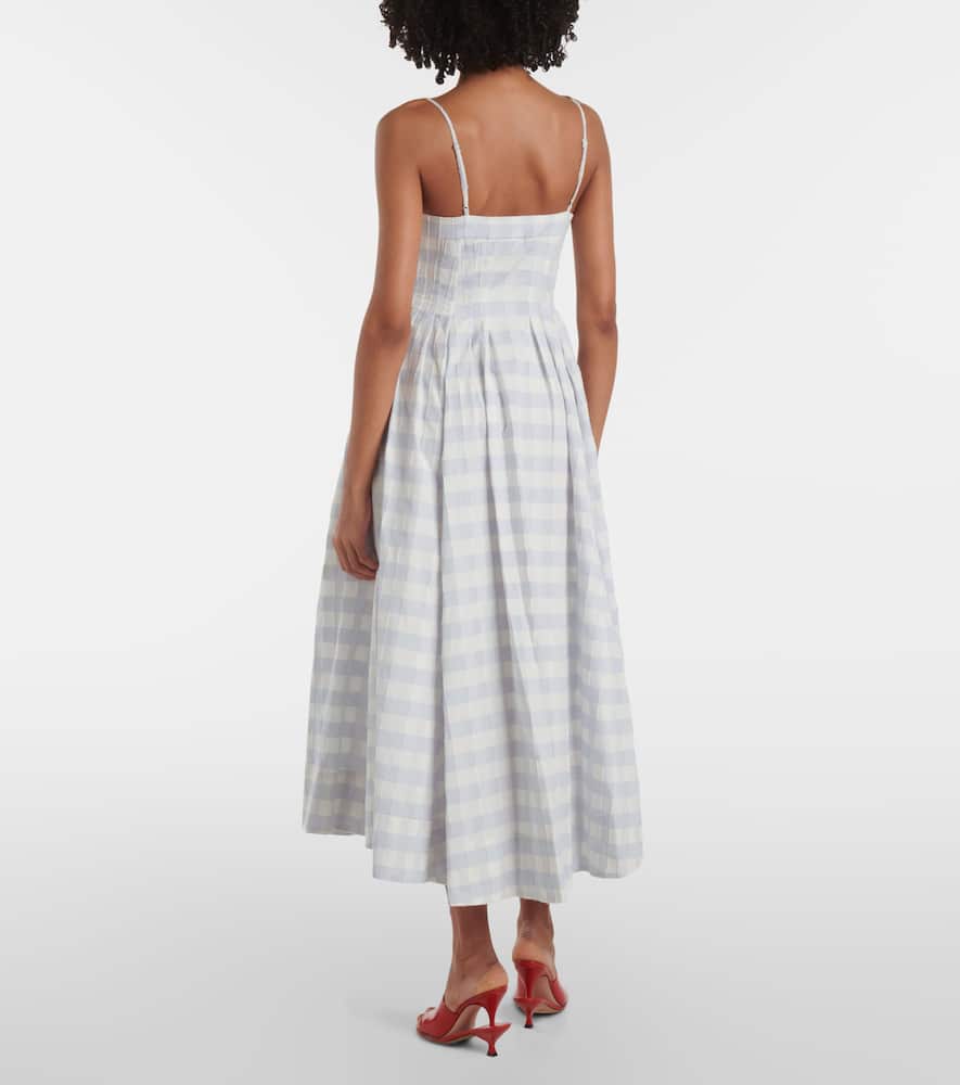 Kittiya gingham cotton midi dress
