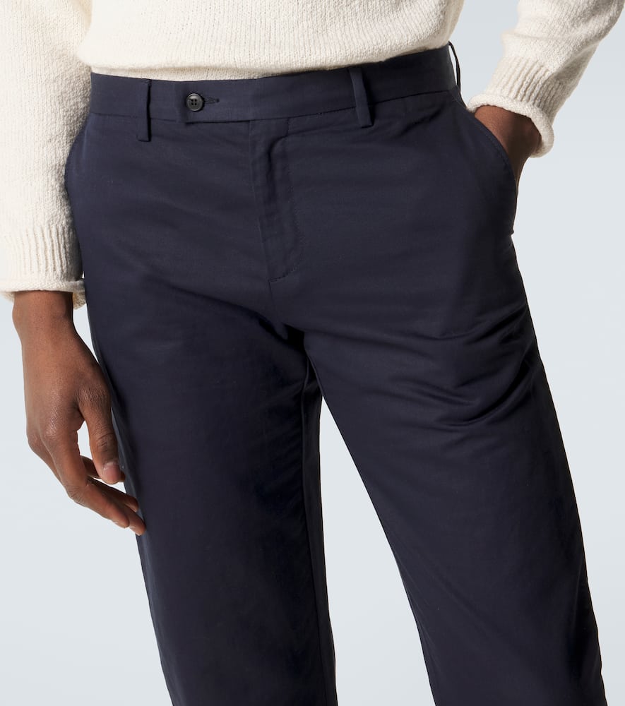 Cotton and linen straight pants