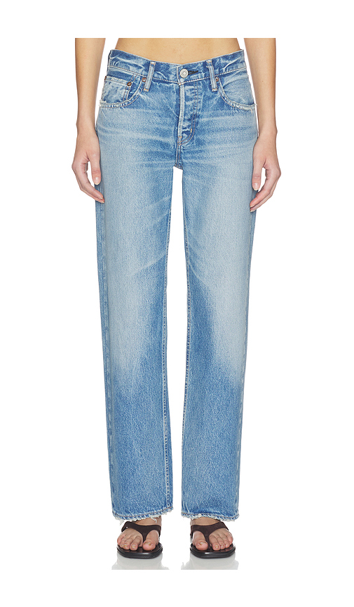 Moussy Vintage Cheval Straight Low Rise Jeans in Blue. 25. Also