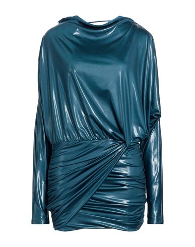 Woman Mini dress Deep teal Size 4 Polyester, Elastane