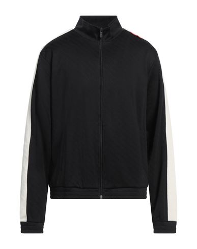 Just Cavalli Man Sweatshirt Black Size 3XL Polyamide, Cotton
