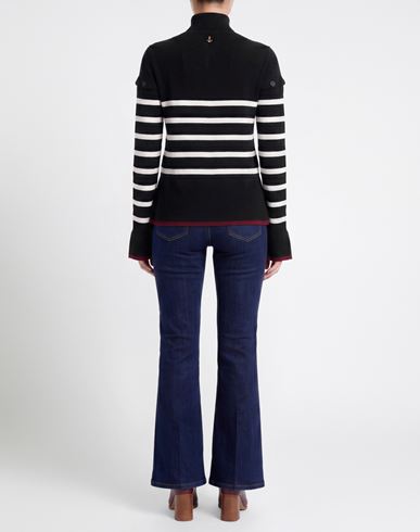 Woman Turtleneck Black Size L Viscose, Polyester