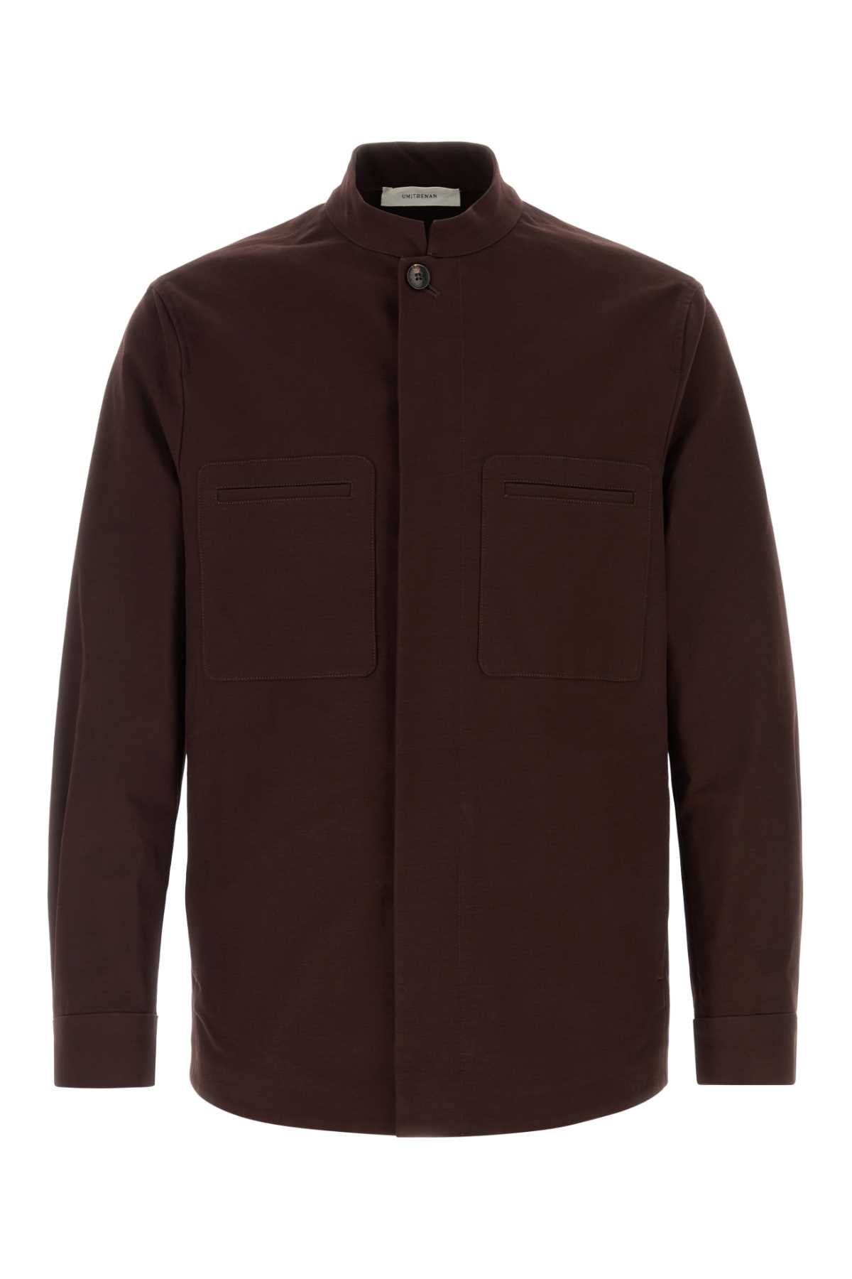 Stretch Cotton Jacket — Brown