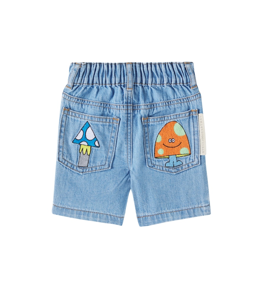 Stella McCartney Kids Baby embroidered denim shorts