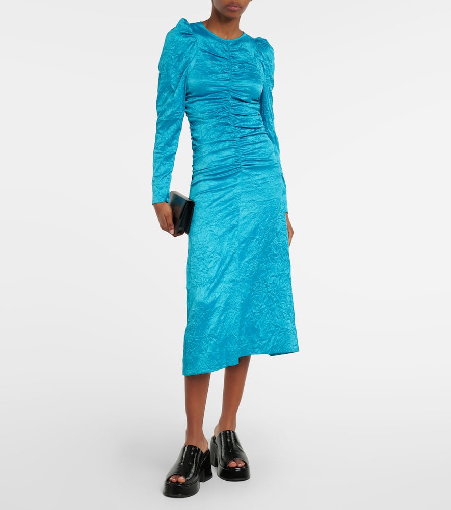 Ganni Satin midi dress