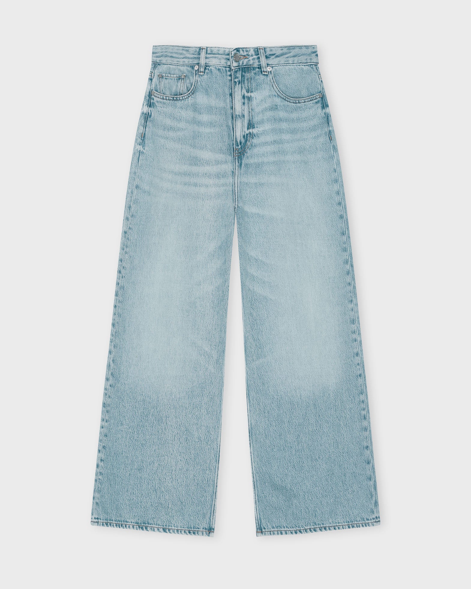 Ganni Jeans Soft Rigid Denim Baggy Light blue wash