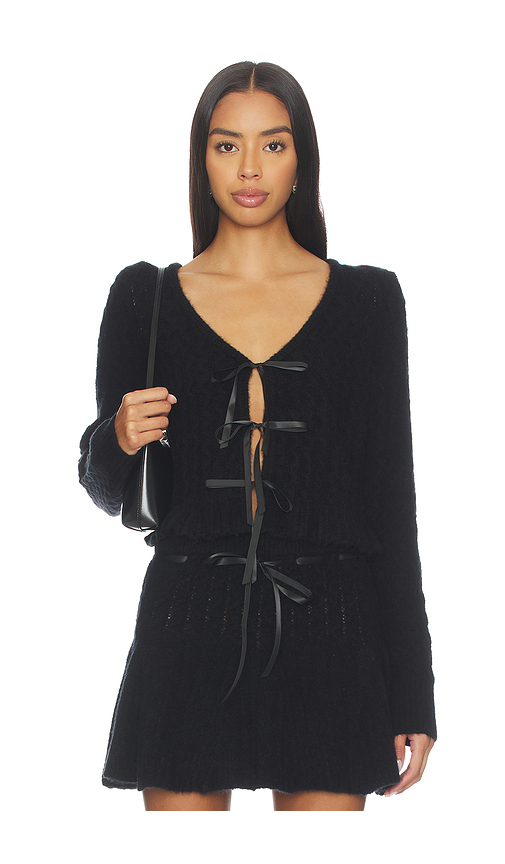 MAJORELLE Serra Cardigan in Black. XS. Also in XXS, S, M