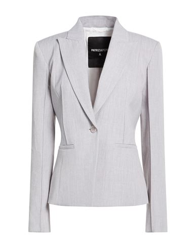 Woman Blazer Light grey Size 10 Polyester, Viscose, Elastane