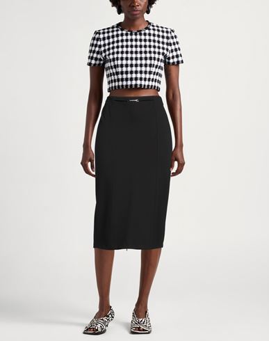 Woman Midi skirt Black Size 10 Viscose, Polyamide, Elastane