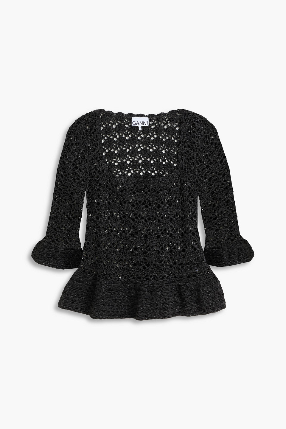 Metallic crochet top