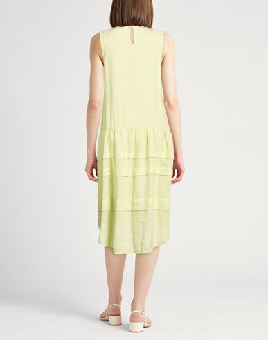 Easy Woman Midi dress Lime green Size 6 Linen