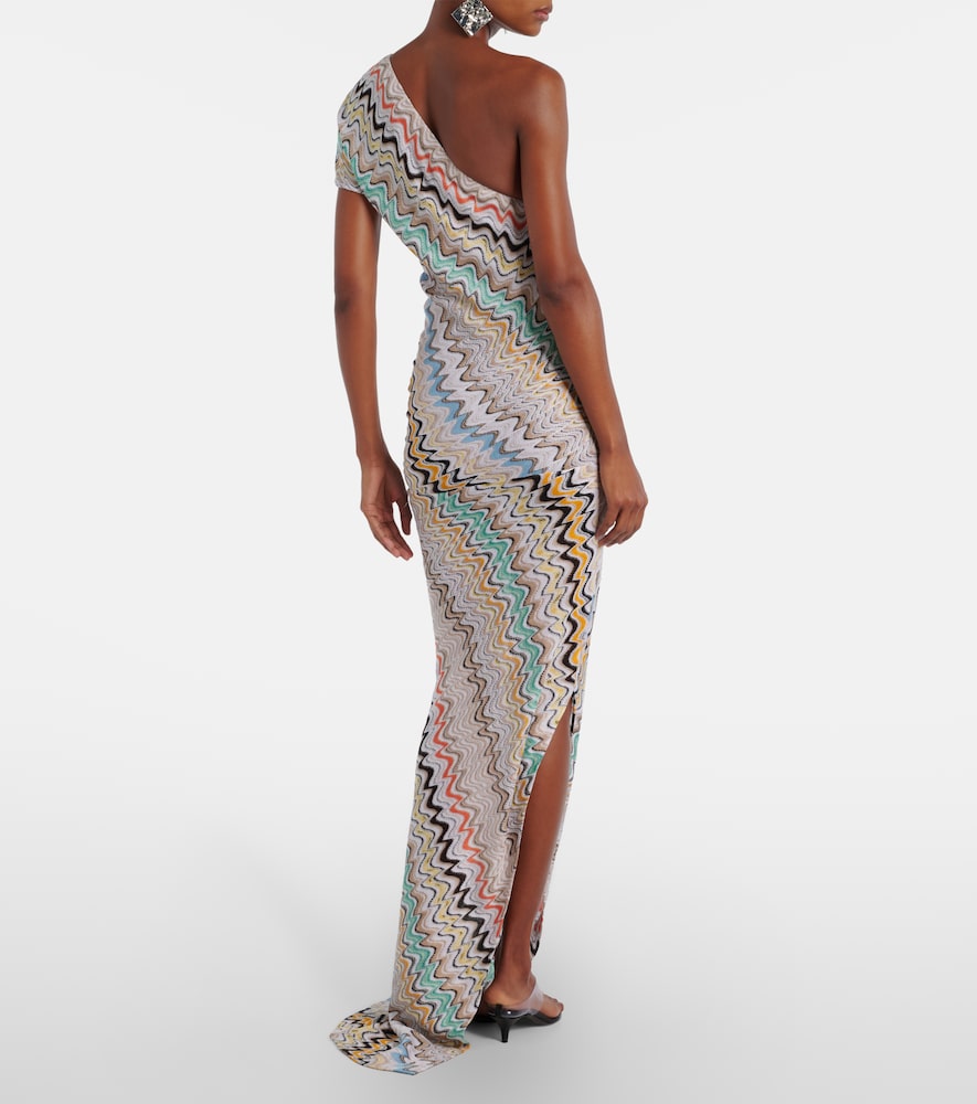Wave one-shoulder maxi dress
