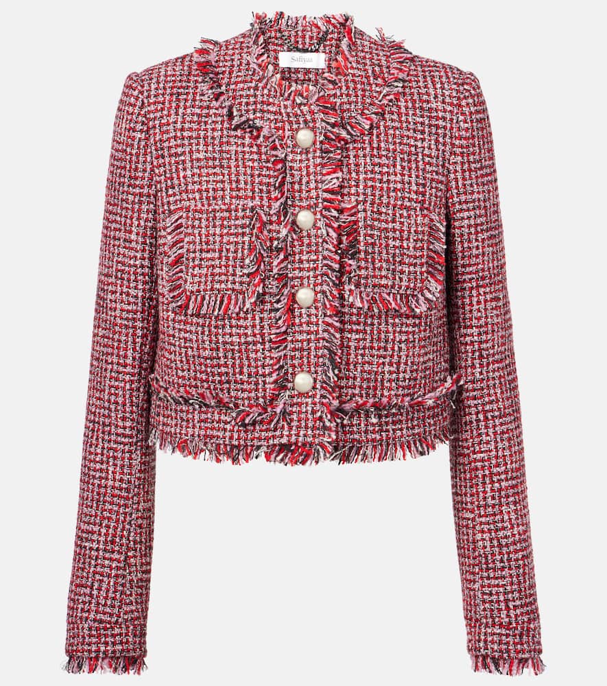 Wool-blend tweed jacket