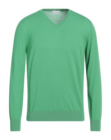 Man Sweater Green Size 44 Cotton
