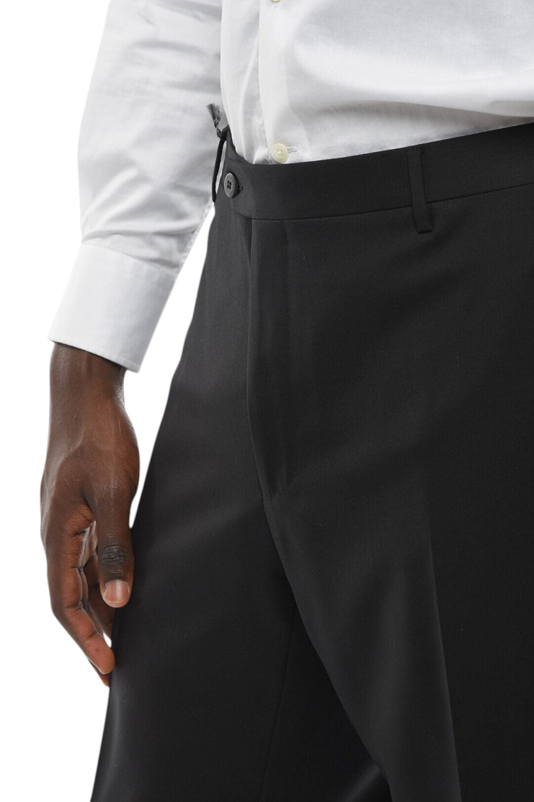 Black Flat Front Pants