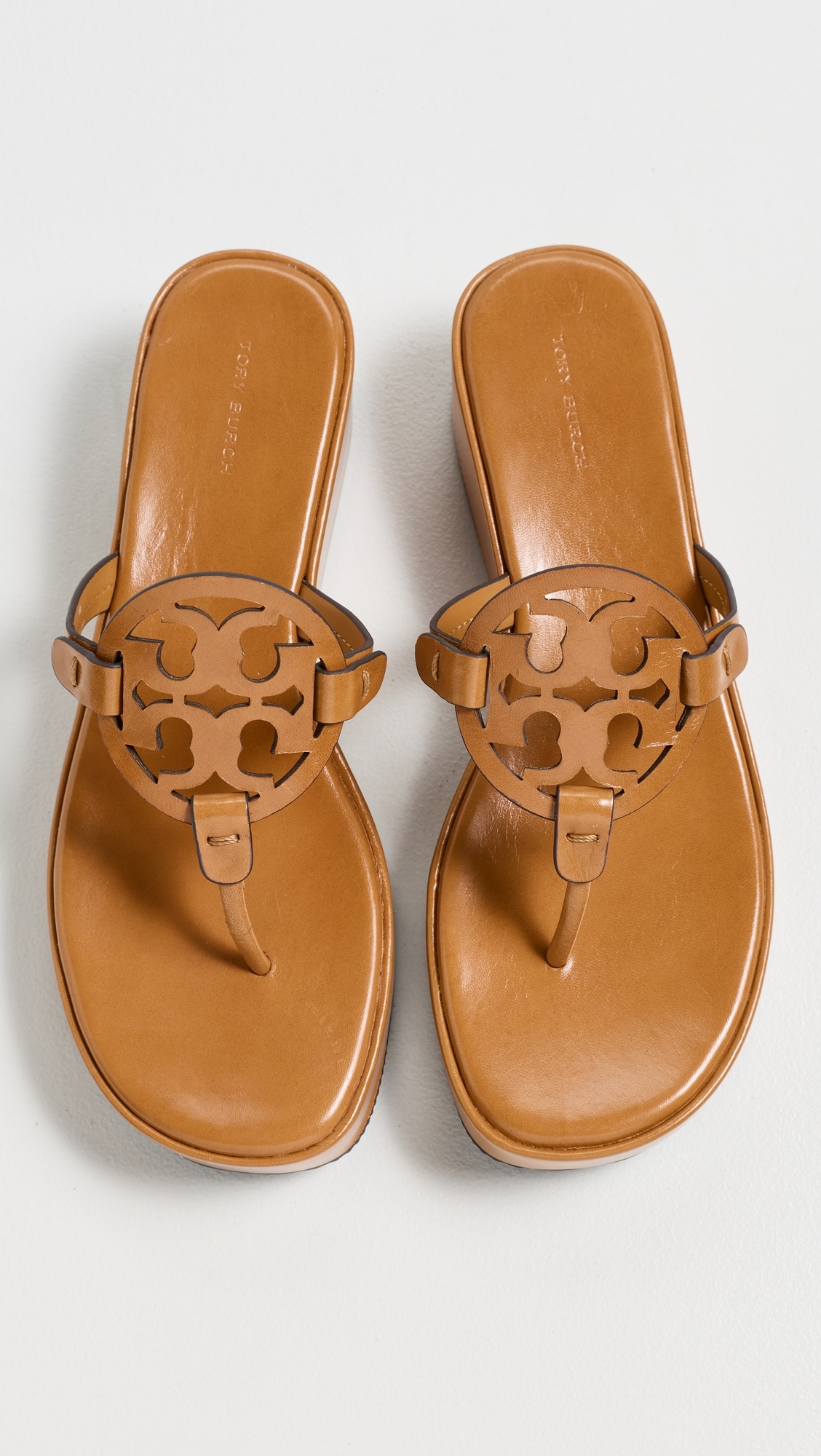 Miller Wedge Sandals 25mm Walnut