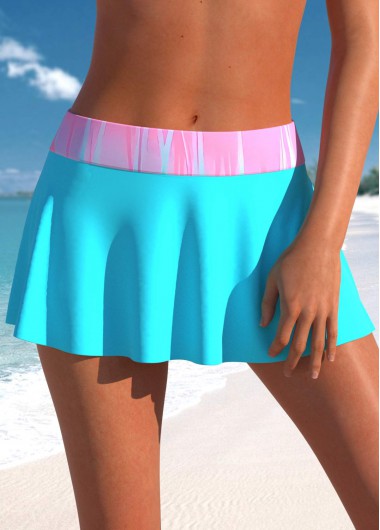 Modlily Plus Mid Waisted Multi Color Ombre Pantskirt - 3X