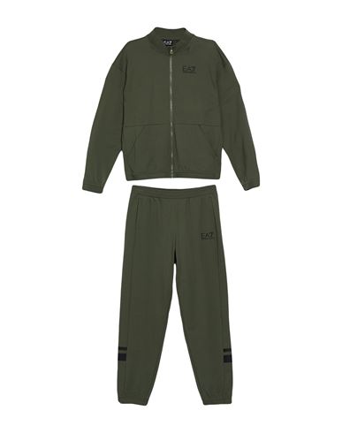 Kid Boy Tracksuit Military green Size 16 Cotton, Polyamide, Polyester, Rubber