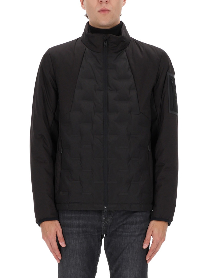 Boss - quilted jacket with high collar and pocket