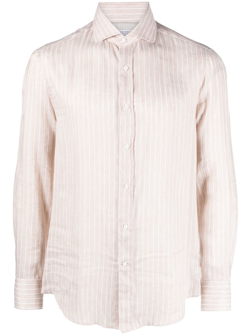 Long-sleeve striped shirt - Neutrals