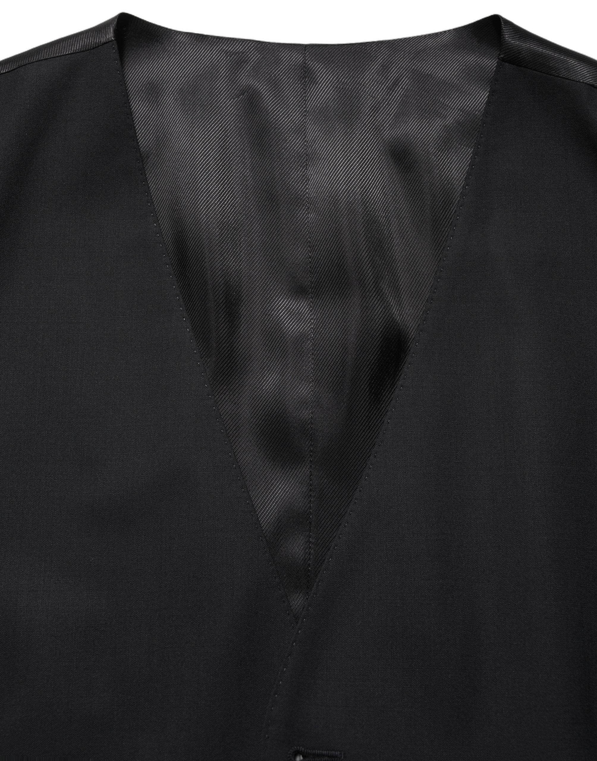 Virgin Wool Vest — Black