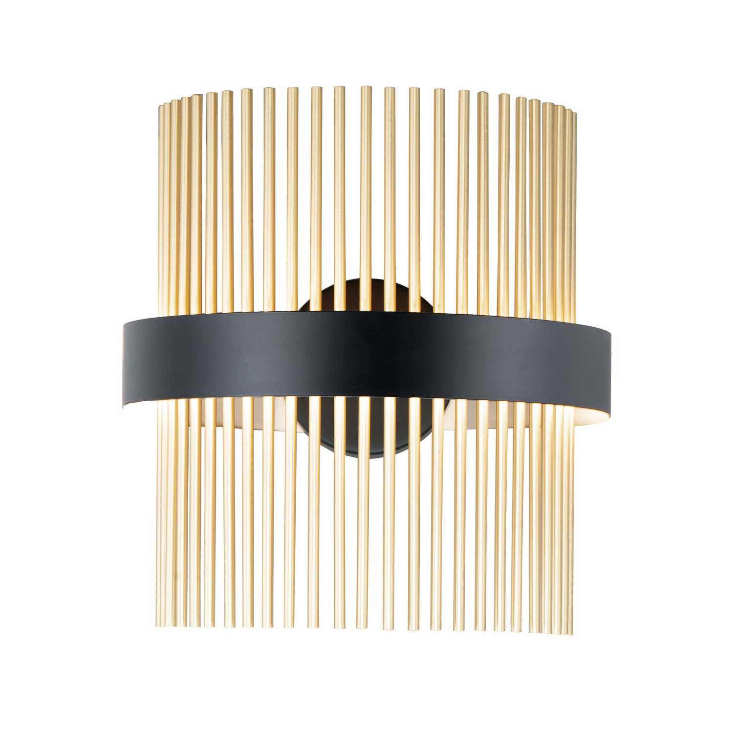 Black Satin Brass LED Wall Sconce from the Chimes 5CCT Collection