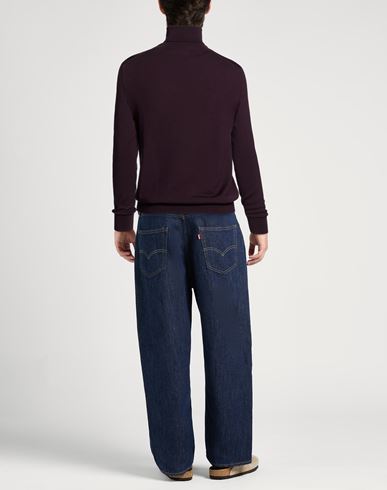 Man Turtleneck Plum Size M Wool