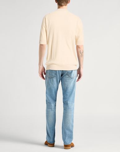 Man Sweater Beige Size M Linen, Cotton