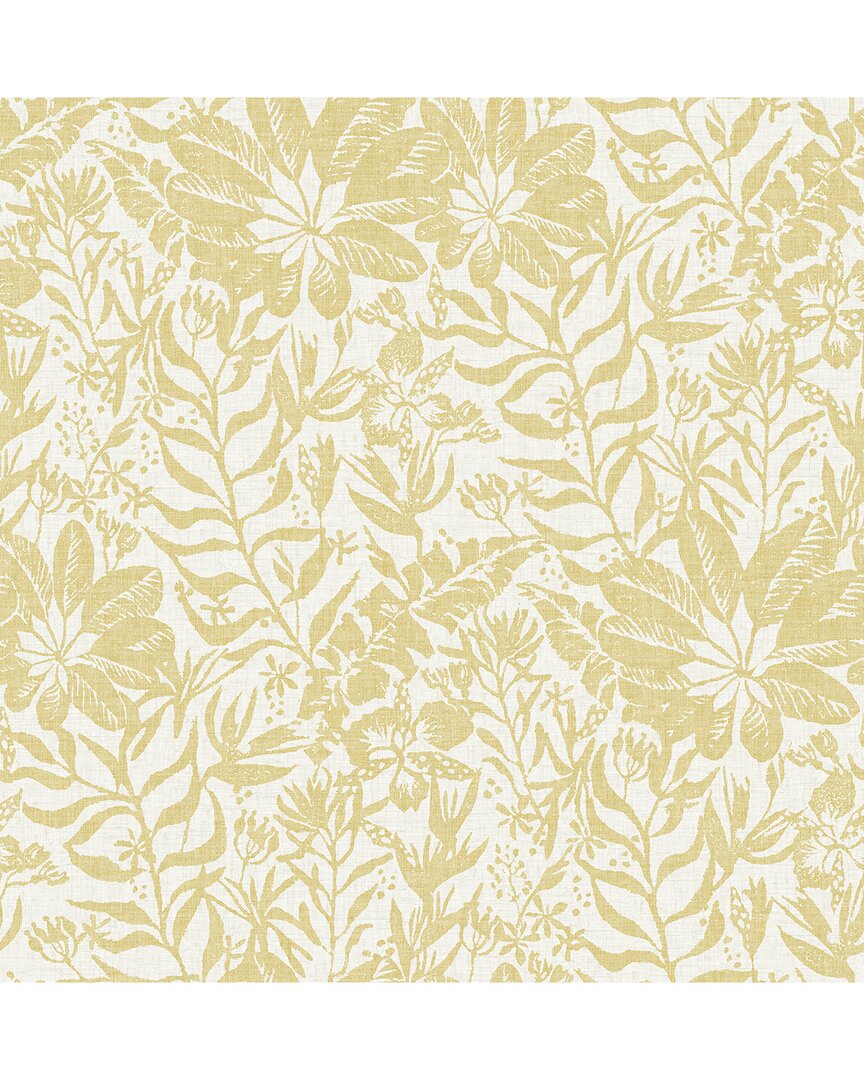 NuWallpaper Yellow Foliole Peel & Stick Wallpaper