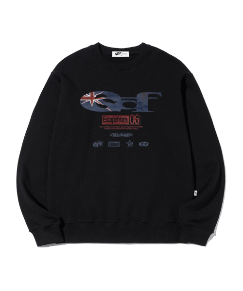 British Vintage ESCF Logo Collage Print Sweatshirt