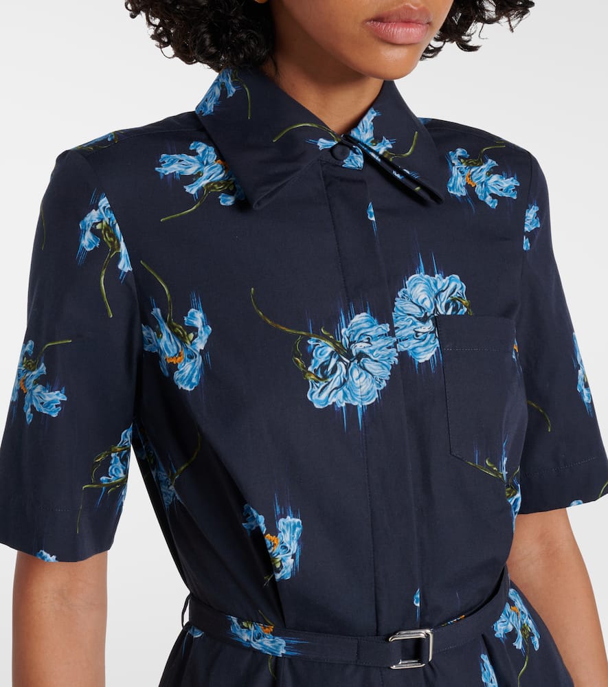 Floral cotton shirt dress