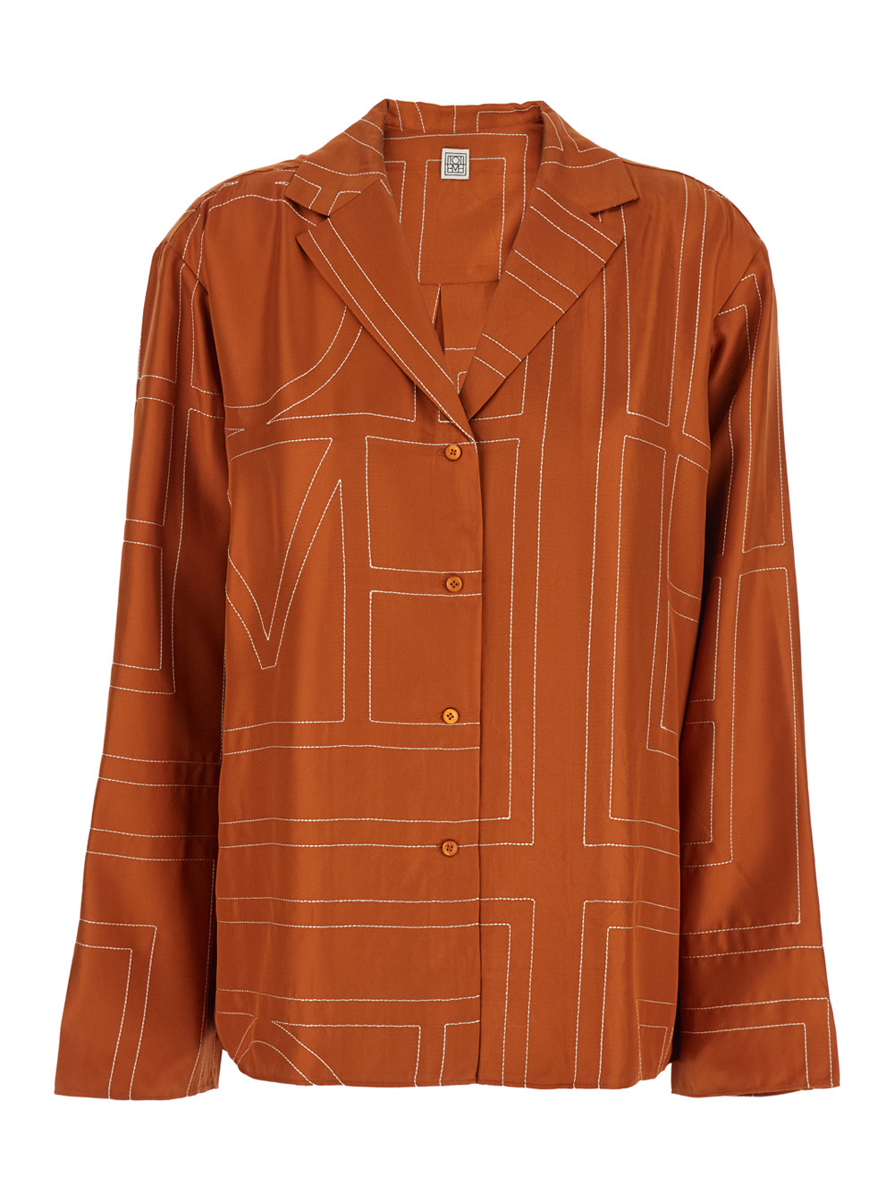 Totême Monogram Patterned Button-Up Shirt