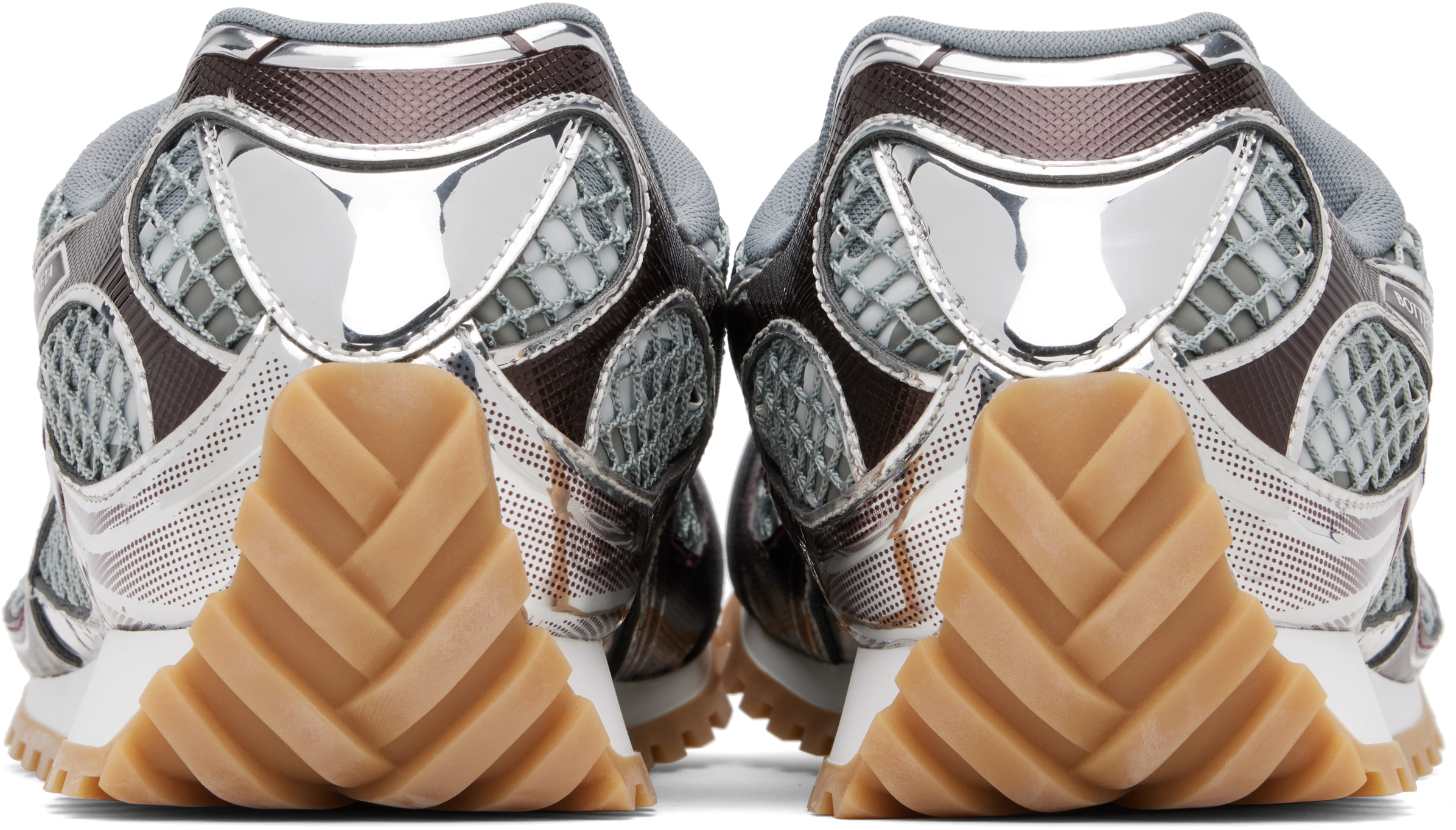Burgundy & Silver Orbit Sneakers