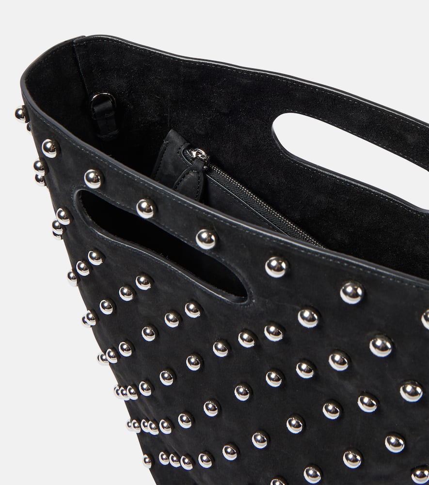 Alaïa Folded embellished suede tote bag