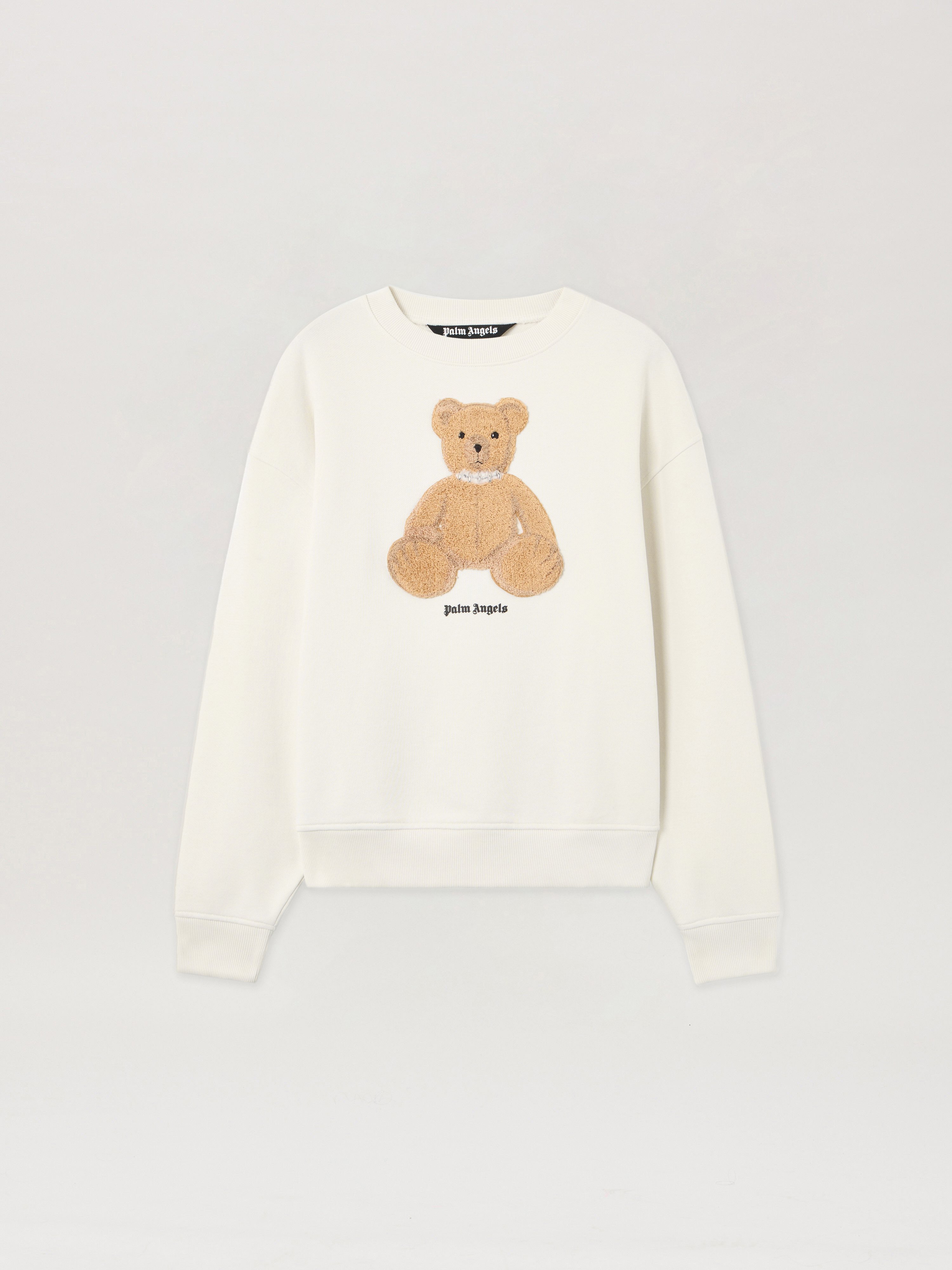 Bear Sweatshirt Man  Off White Brown