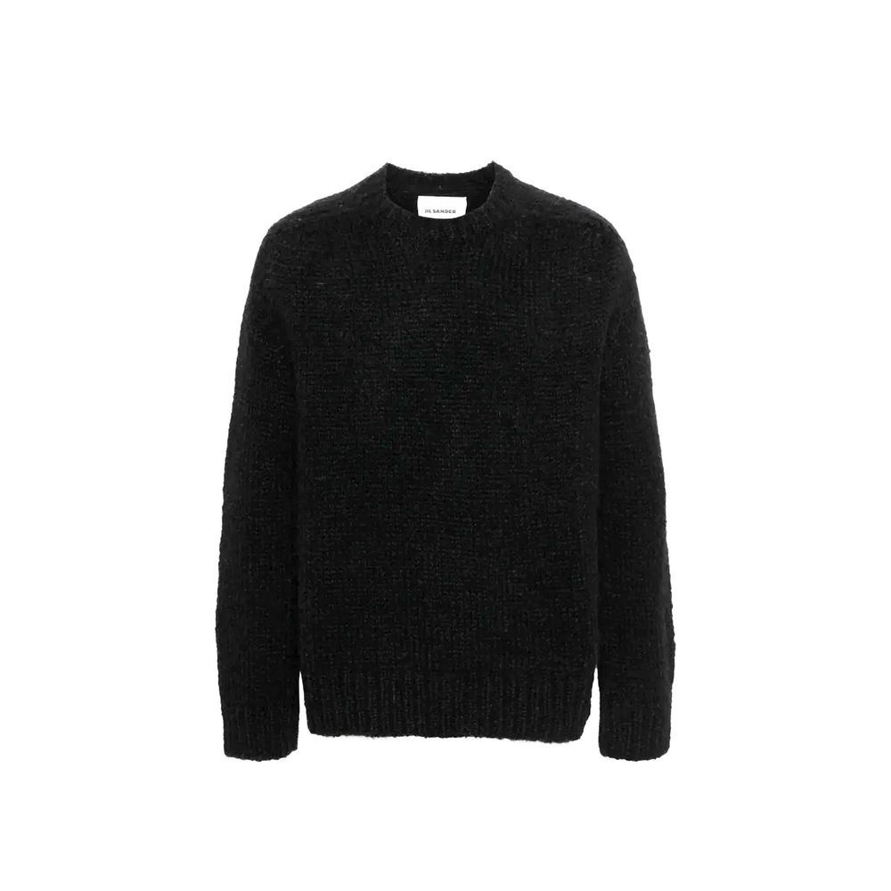 Alpaca-Blend Knit Sweater — Black